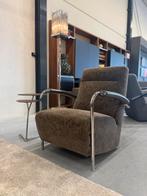 Leolux Scylla fauteuil hoog Matrix stof Design stoel Bruin, Leolux, 75 tot 100 cm, Ophalen of Verzenden, Zo goed als nieuw