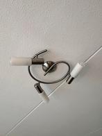 Plafondlamp met 3 verstelbare melkglas kapjes, Ophalen, Gebruikt, Glas