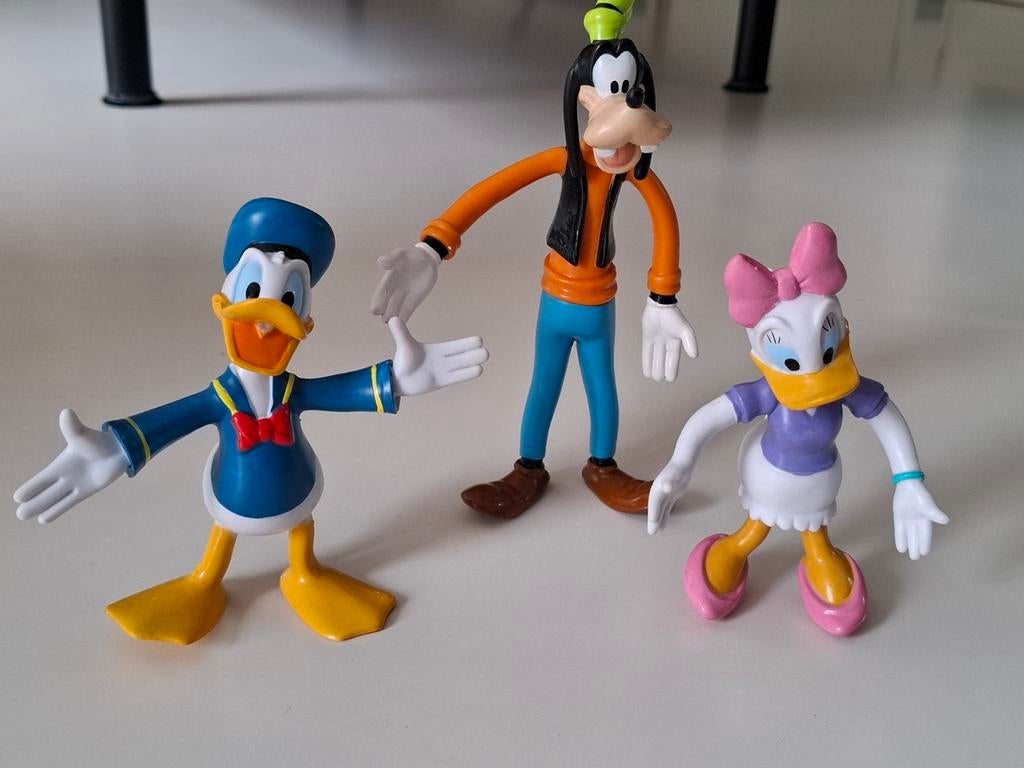 Drie Disney figuren Goofy, Donald Duck, Katrien Duck, Verzamelen, Ophalen of Verzenden, Overige figuren, Beeldje of Figuurtje