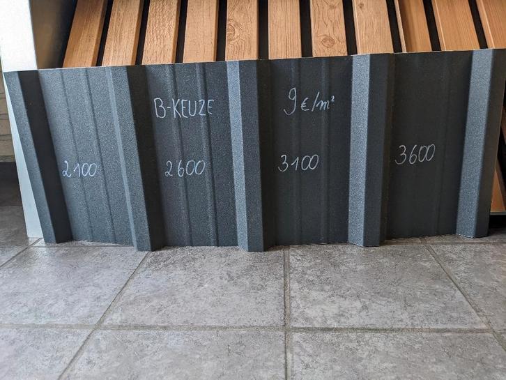 Enkelwandige dakplaten RAL7016 (tweede sortering), Doe-het-zelf en Verbouw, Dakpannen en Dakbedekking, Nieuw, Dakplaat of Dakpanplaat