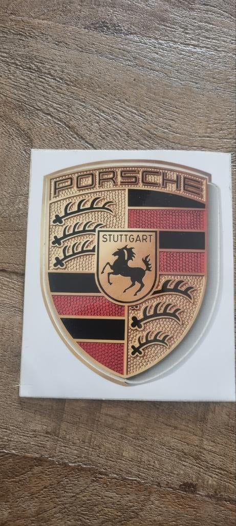 Porsche embleem sticker, Ophalen of Verzenden