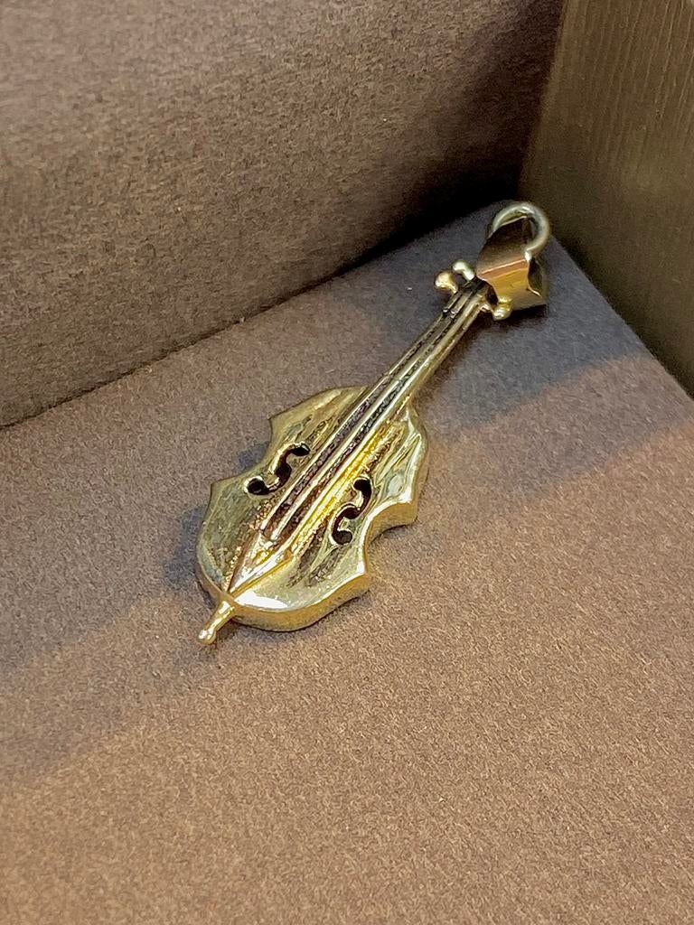 14k Gouden Gitaar Hanger, Ophalen of Verzenden, Nieuw, Goud, Goud