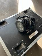 6x ADJ 7P HEX IP IP65 Par in flightcase, Ophalen of Verzenden, Zo goed als nieuw, Licht