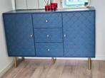 Modern Marine blue chest of drawers 120 cm -storage cabinet, Ophalen, 50 tot 100 cm, Zo goed als nieuw, 3 of 4 laden