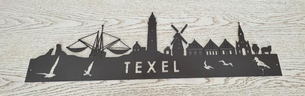 Unieke Texel Skyline - Corten Staal | 100% voor Goede Doel, Tuin en Terras, Tuinwanddecoratie, Ophalen of Verzenden, Nieuw