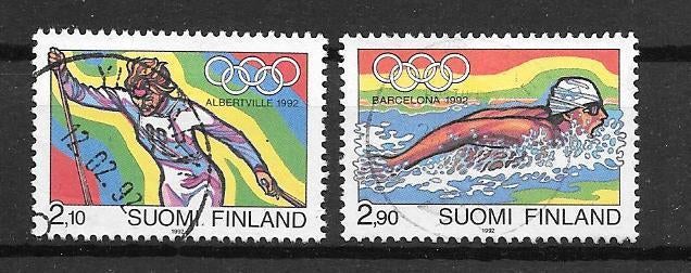 Finland 1992 Olympische Spelen, Verzenden, Finland, Gestempeld