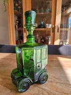 Vintage Italiaanse Empoli Decanter Karaf Bessi Groen Glas, Ophalen of Verzenden