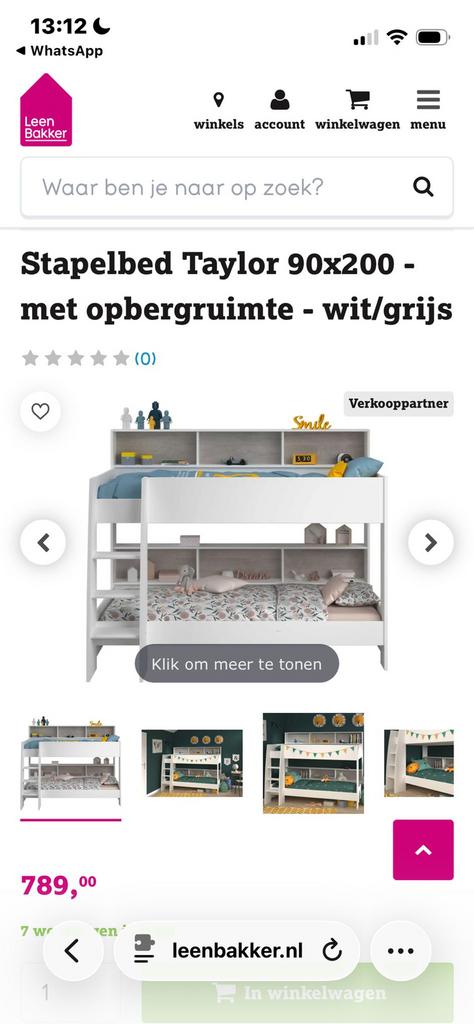 Stapelbed, Ophalen, Zo goed als nieuw, Stapelbed