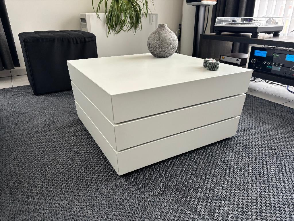 Leolux Blocco Swivel salontafel in zeer goede staat, Huis en Inrichting, Tafels | Salontafels, Ophalen, 50 tot 100 cm, Vierkant