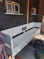 Houten bank met opbergruimte - Wit geverfd, Ophalen