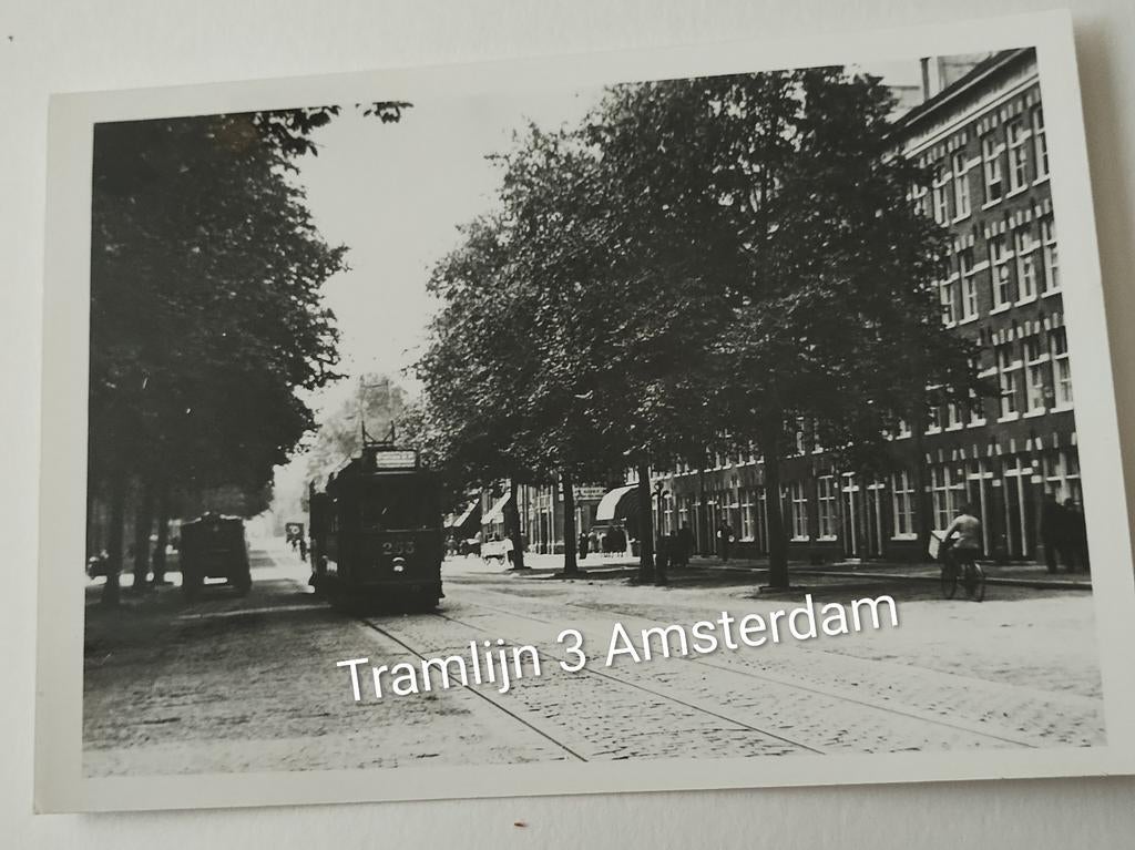 Tramlijn 3 Amsterdam (2), Verzamelen, Verzenden, Foto, Zo goed als nieuw, Voor 1940