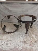 2 antieke koperen bloempot standaards, Antiek en Kunst, Ophalen of Verzenden