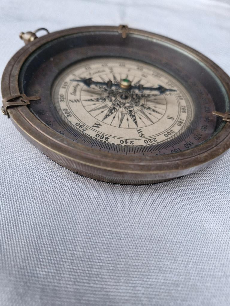 kompas brons scheepvaart boot, Verzenden