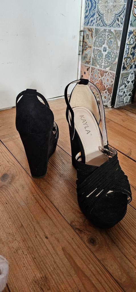 Sleehak dames maat 38 nieuw, Ophalen of Verzenden, Nieuw, Zwart, Sandalen of Muiltjes