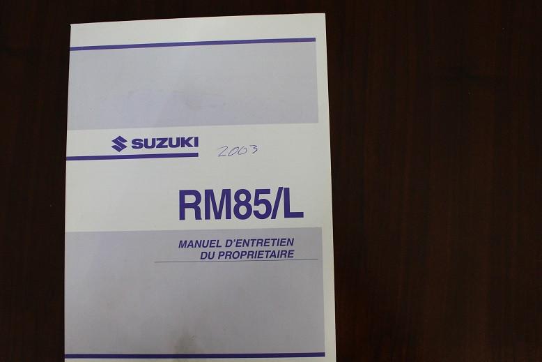 Suzuki RM85L 2002 2003 manuel d'entretien RM85 L, Ophalen of Verzenden, Suzuki