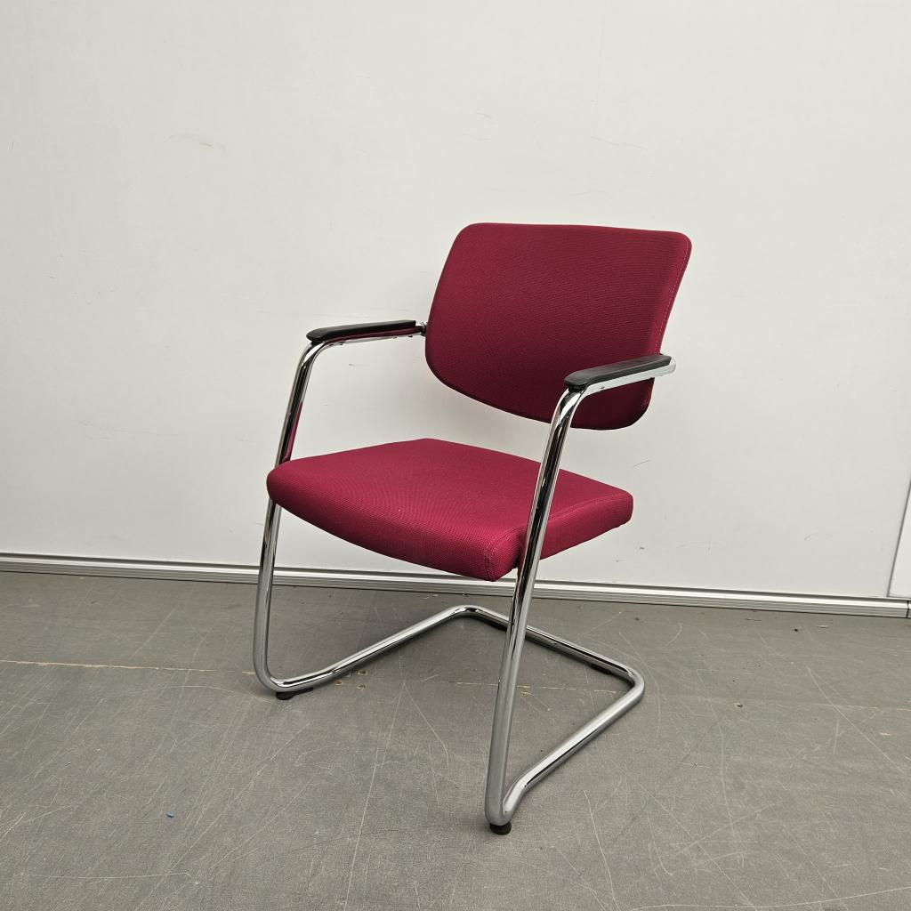 Sitland vergaderstoel - bordeaux rode stof, Niet ingevuld, Gebruikt, Niet ingevuld, Niet ingevuld
