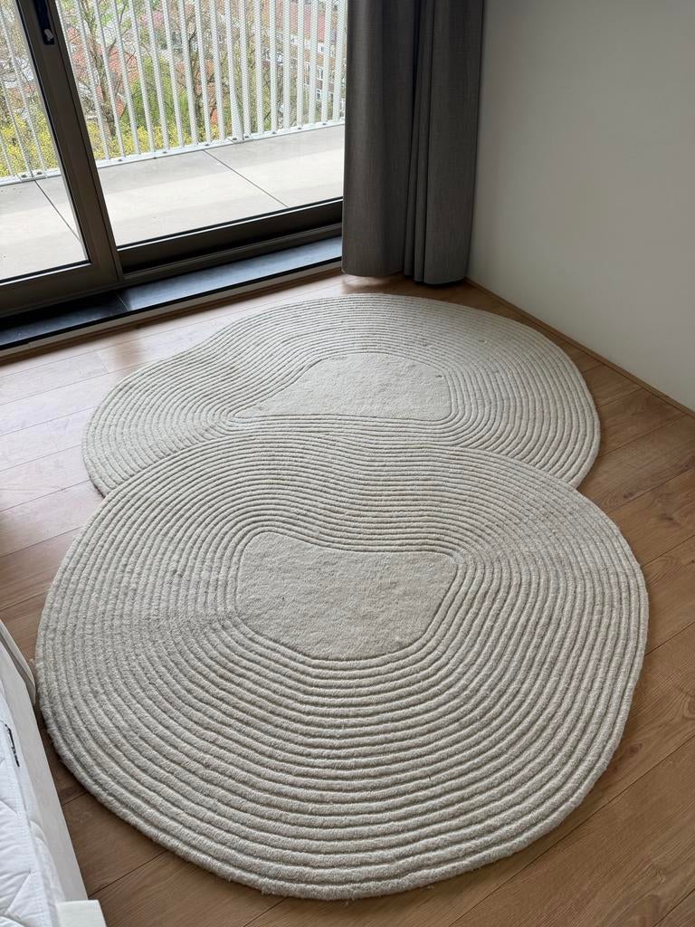 Bolia Zen Vloerkleed Shaped, Gebruikt, Beige, 150 tot 200 cm, Rond