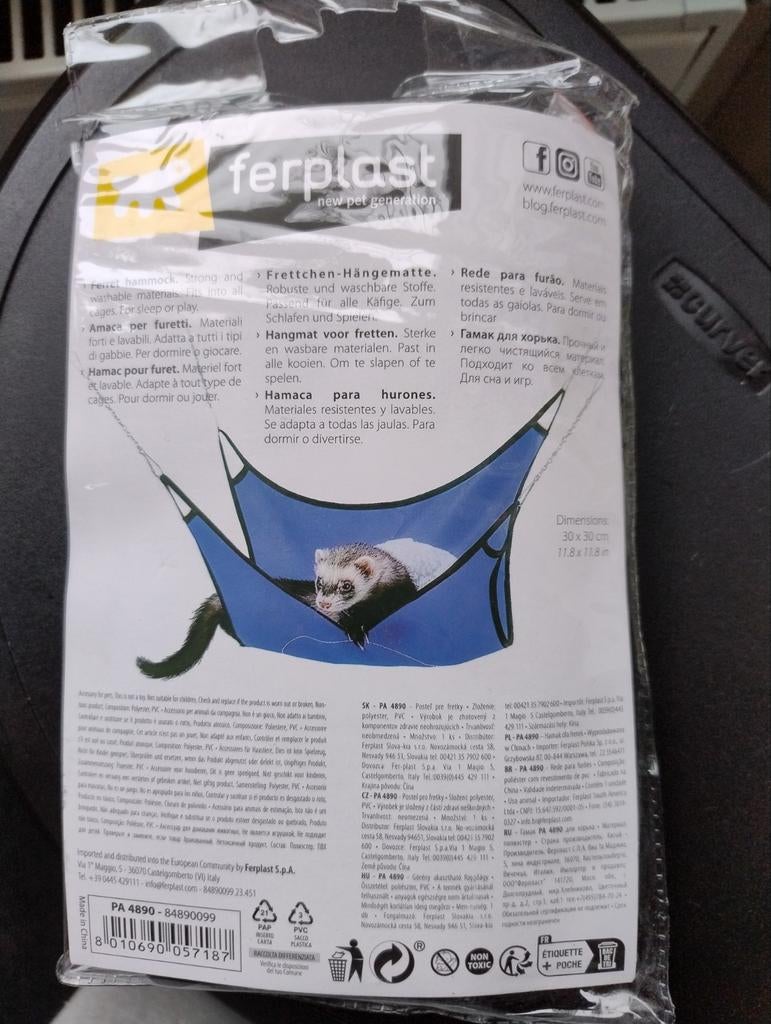 Hangmat hammock voor fretten en ratten nieuw in verpakking, Ophalen of Verzenden, Nieuw