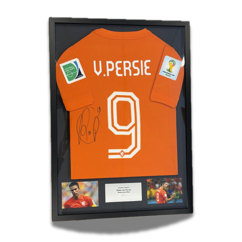Van Persie - Nederlands Elftal - Gesigneerd & ingelijst, Verzenden, Nieuw, Overige binnenlandse clubs, Shirt