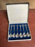 Zes verzilverde lepeltjes van Nieuwpoort in doosje, Ophalen of Verzenden