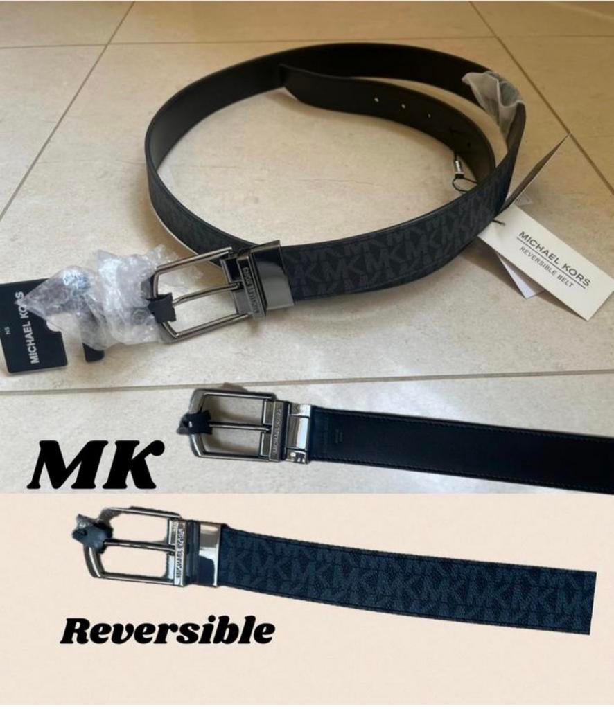 Michael kors reversible logo riem (blue/black) unisex NIEUW, Overige kleuren, Echt leder, Nieuw, Ophalen of Verzenden