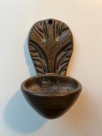 Keramieke wijwaterbakje - Bruin, Verzamelen, Ophalen of Verzenden