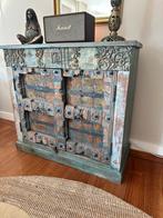 Unieke handgesneden lage kast - Oosters design boho, Ophalen, Gebruikt