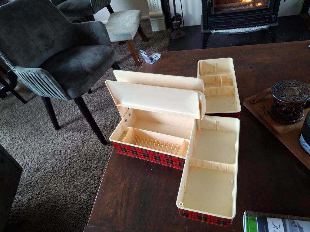 Naaibox te koop antiek, Ophalen, Minder dan 50 cm