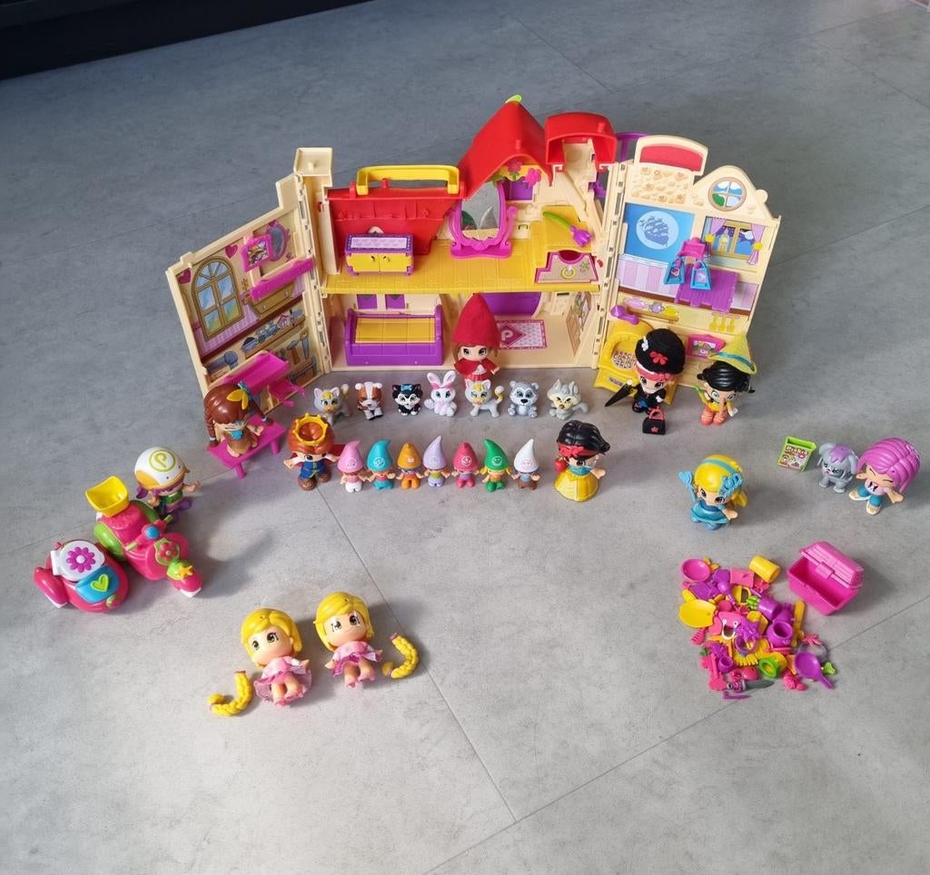 Grote Pinypon set met huis, poppetjes en accessoires, Ophalen of Verzenden, Gebruikt, Meisje