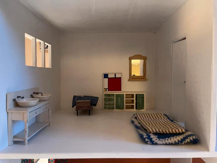 Groot Poppenhuis met Meubels en Accessoires, Verzamelen, Poppenhuizen en Toebehoren, Gebruikt, Poppenhuis, Ophalen