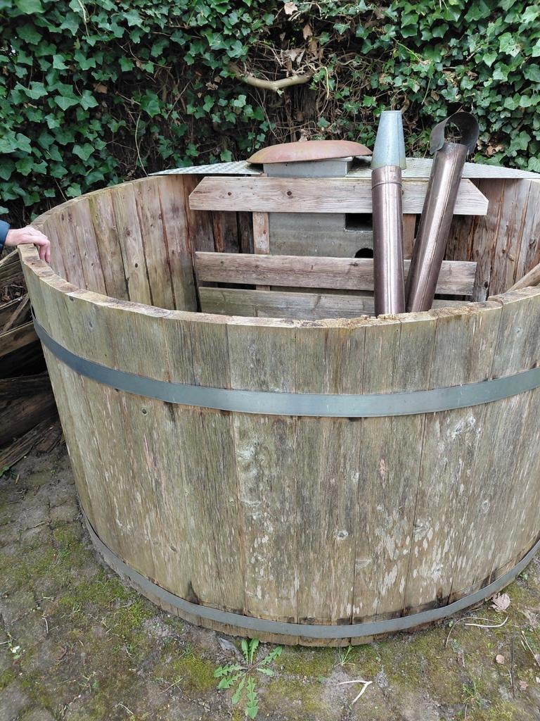 Hot tube, 150 liter of meer, Ophalen, Gebruikt, Hout