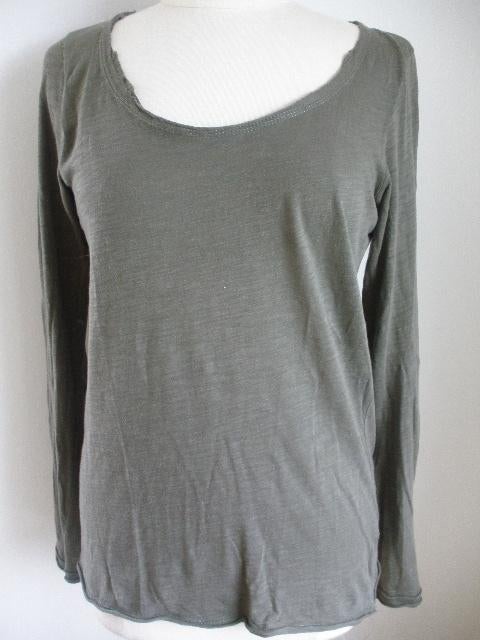 H&M LOGG t- shirt lange mouw leger groen maat M, Maat 38/40 (M), H&M, Ophalen of Verzenden, Zo goed als nieuw