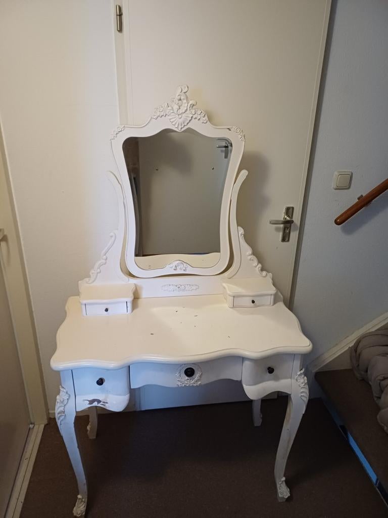 Kaptafel met kruk, Ophalen of Verzenden, Gebruikt, 50 tot 100 cm, Minder dan 100 cm