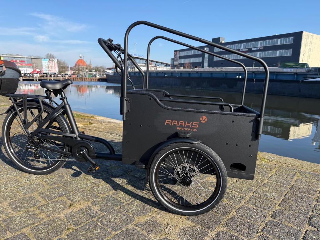 Fietshokje Hoofddorp: Raaks Bremerton e-bakfiets NIEUW, Fietsen en Brommers, Fietsen | Bakfietsen, 4 kinderen of meer, Huif, Niet ingevuld