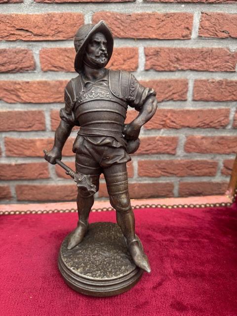 prachtbeeld, Historisme, strijder met knots, Antiek en Kunst, Ophalen of Verzenden, 20 - 50 cm, Overige materialen, Beeld