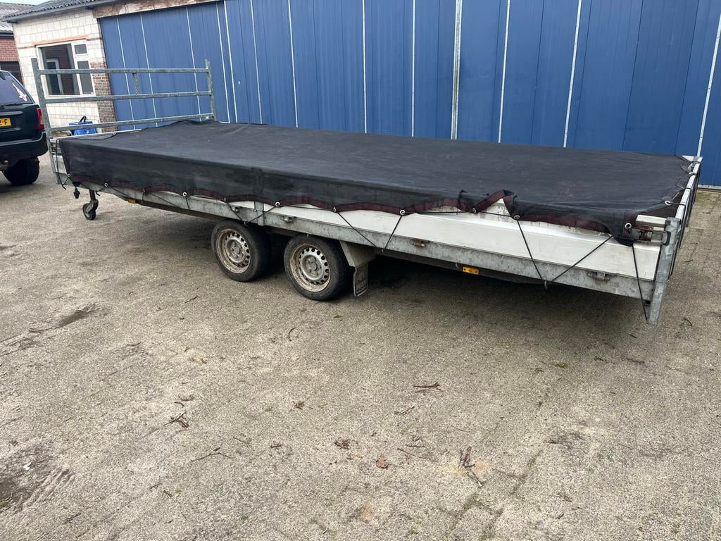 Hapert aanhanger plateauwagen 5.05 x2.05 dubbelasser 2700, Auto diversen, Aanhangers en Bagagewagens, Ophalen, Gebruikt