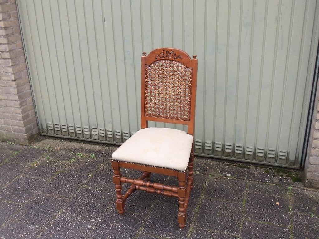 Keuken stoelen, Ophalen, Gebruikt, Bruin, Stof