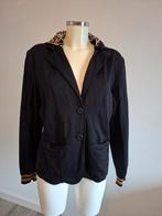 Loes blazer maat XL met panterprint details, Zwart, Maat 46/48 (XL) of groter, Ophalen of Verzenden, L.O.E.S