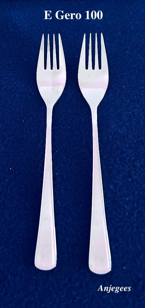 E GERO 100 verzilverd bestek 2x Ontbijtvork € 15 samen, Ophalen