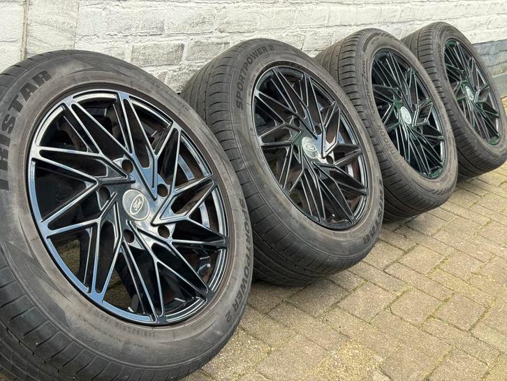 Ford Transit Custom 18 inch zwart velgen zomerbanden, Auto-onderdelen, Banden en Velgen, Velg(en), Zomerbanden, 18 inch, 245 mm