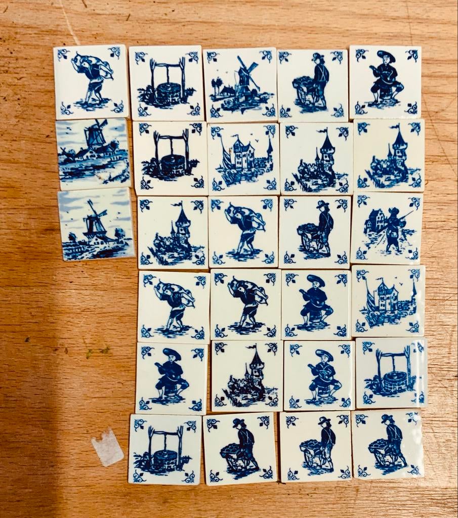 Prachtige antieke Delfts blauwe tegeltjes - Collectie, Ophalen of Verzenden