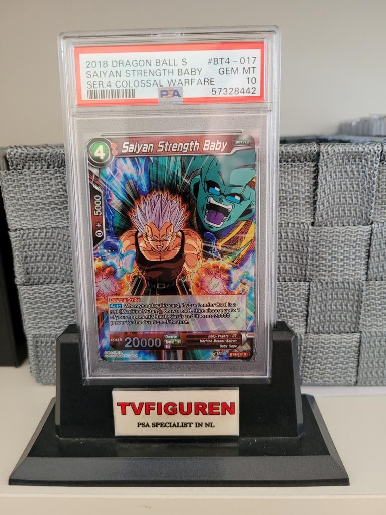 PSA 10 Saiyan Strength Baby Dragon Ball Super Card Game, Ophalen of Verzenden, Zo goed als nieuw, Losse kaart