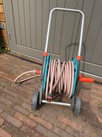 Gardena 20m tuinslang op haspel incl aansluit stukken, Tuin en Terras, Tuinslangen, Ophalen, Gebruikt, Tuinslanghaspel