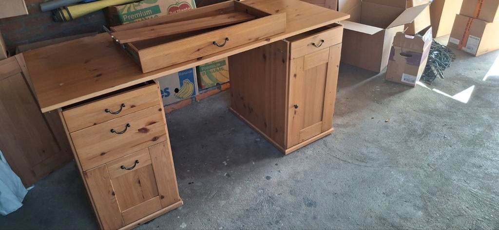 Ikea hemnes bureau hout kleur, Ophalen, Gebruikt, Scandinavisch, Hout