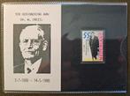 Dr. W. Drees 100e geboortedag postzegelmapje, Postzegels en Munten, Postzegels | Nederland, Ophalen of Verzenden, Na 1940, Postfris