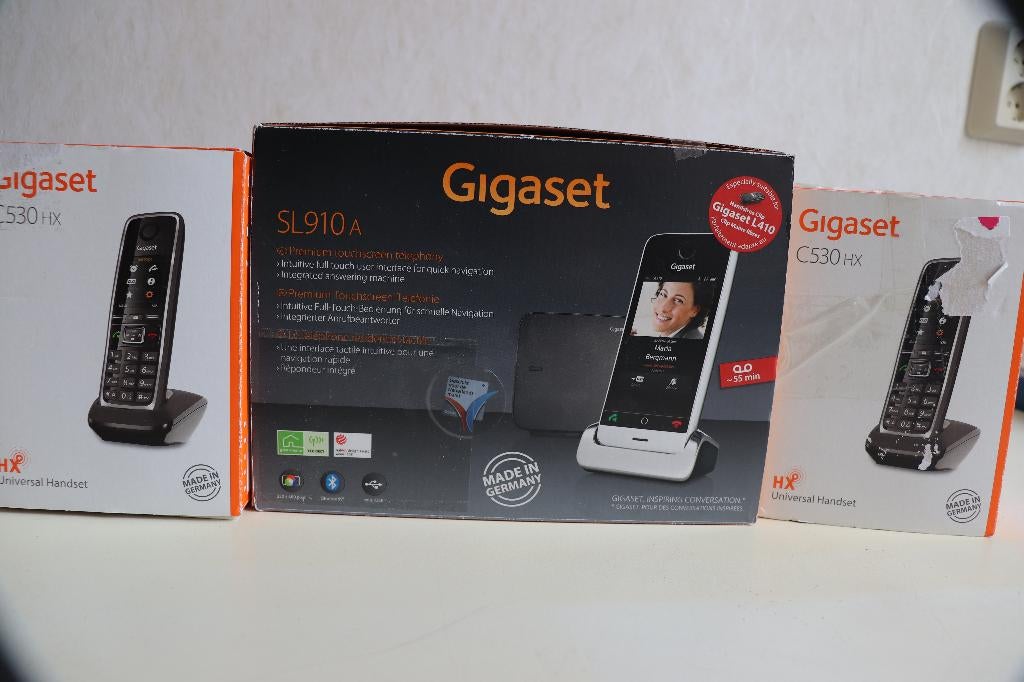 Gigaset SL910A plus 2 extra handsets C530HX, Telecommunicatie, Vaste telefoons | Handsets en Draadloos, Ophalen of Verzenden, Gebruikt