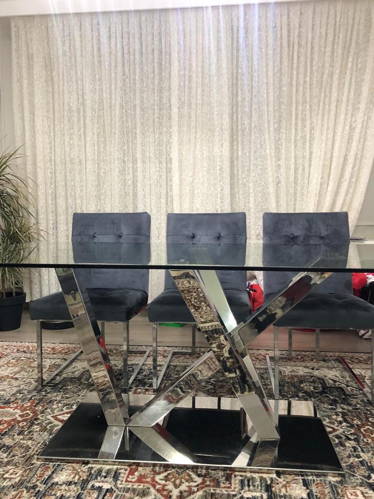 Set Eettafel met stoelen, Tv meubel, salontafel en spiegel, Zo goed als nieuw, Minder dan 50 cm, Rechthoekig, 50 tot 100 cm