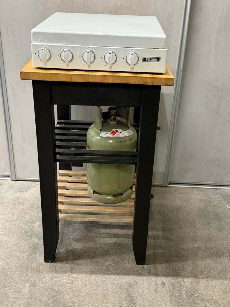 Pelgrim 4 pits kookplaat voor flessen gas propaan, Ophalen, Gebruikt, Minder dan 85 cm, 4 kookzones