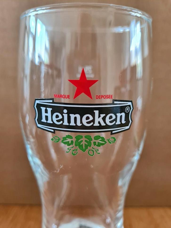 Frans Gewelfd Heineken glas 0,25L, Verzamelen, Biermerken, Zo goed als nieuw, Glas of Glazen, Heineken, Ophalen of Verzenden