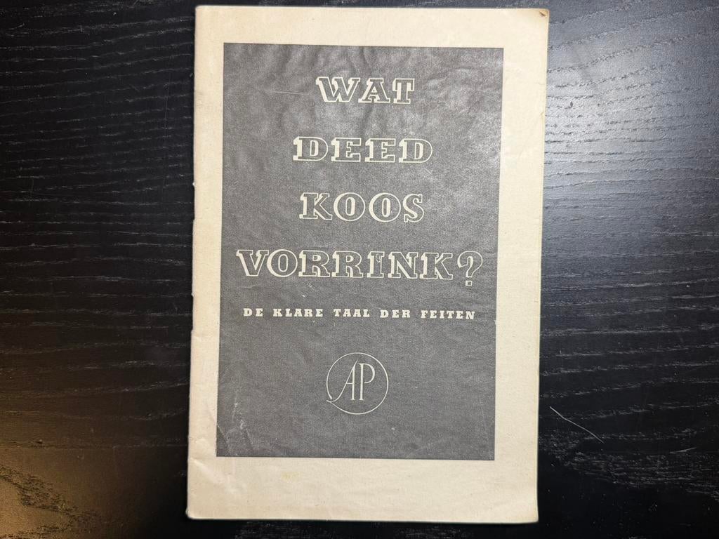 Wat deed roos vorrink? De klare taal der feiten 1948, Boeken, Verzenden, Zo goed als nieuw
